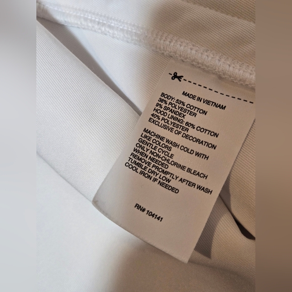 DSG Women's White Hoodie with Black Accents - Picture 5 of 7